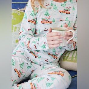 NWT Sail To Sable STS Curetivity Christmas Tree & Truck Holiday Pajama Set XS